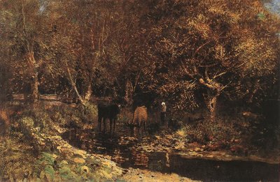 Osier avec des vaches - Laszlo Mednyanszky